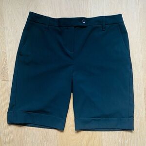 INC International Concepts Black Sz 6 Stretch Cuffed Shorts With Pockets
